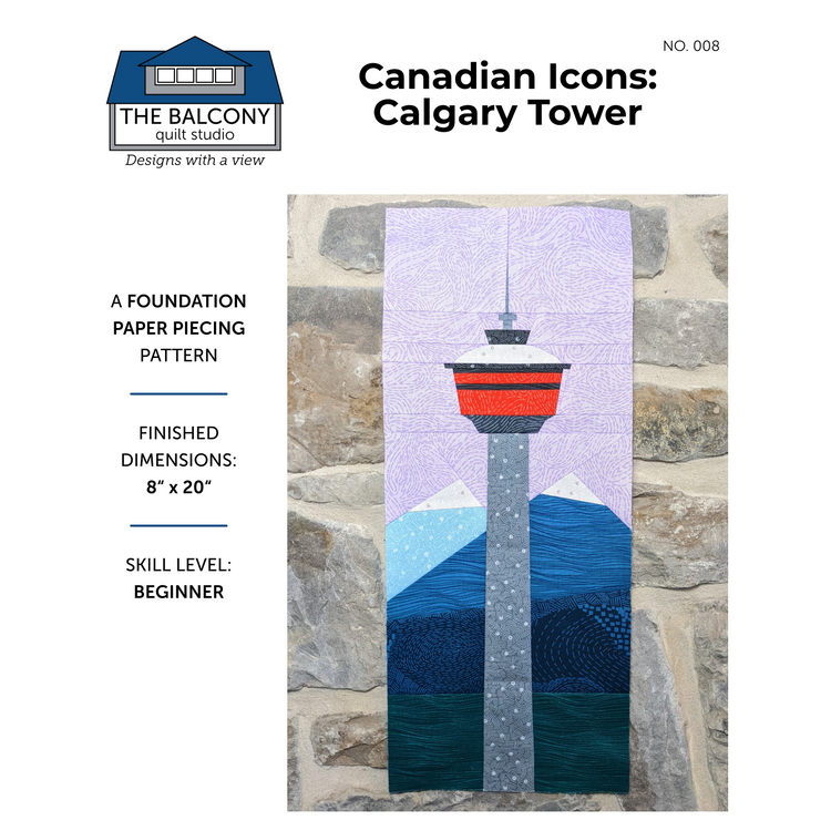 Canadian Icons: Calgary Tower FPP Quilt Block Pattern – The Balcony ...