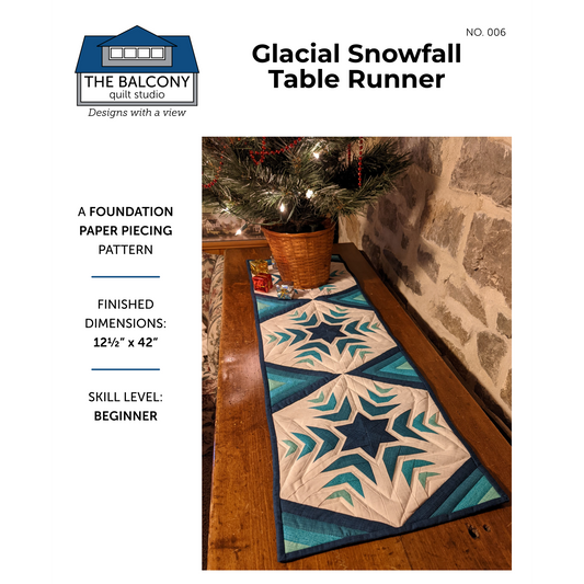 Glacial Snowfall FPP Table Runner Pattern